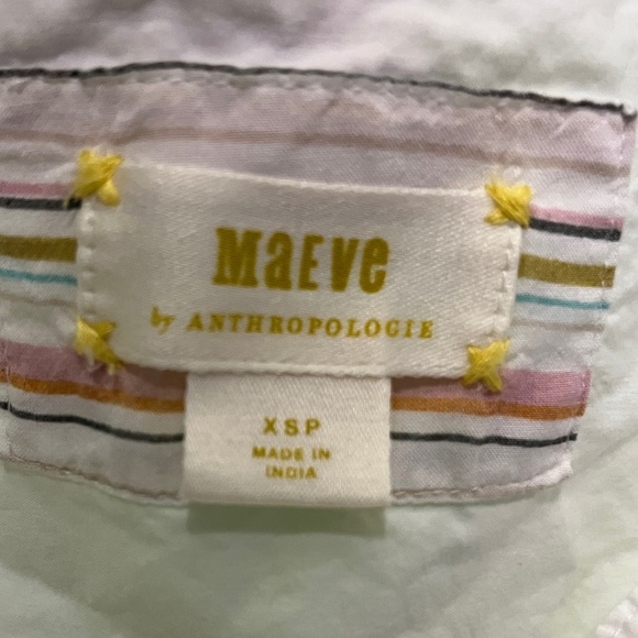 Anthropologie Maeve Cropped Button Down size XSP - Picture 5 of 7